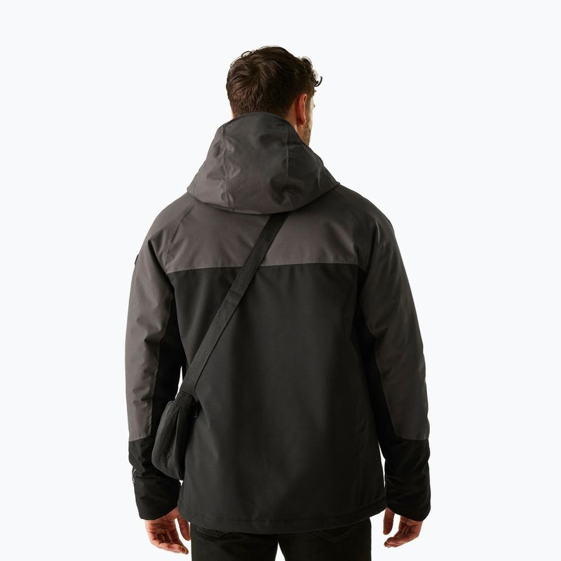 Herren-Regenjacke REGATTA Highton Stretch Padded ash/black 3