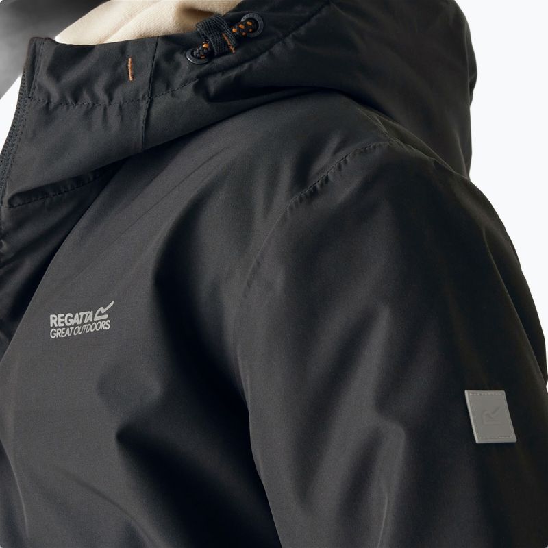 Kinder-Windjacke REGATTA Hillain Warm black/pumpkin spice/ash 7