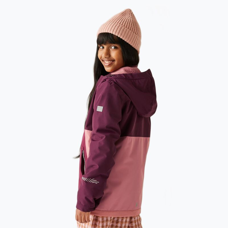 Kinder-Windjacke REGATTA Hillain Warm fig/dark pimento/dusty rose 3