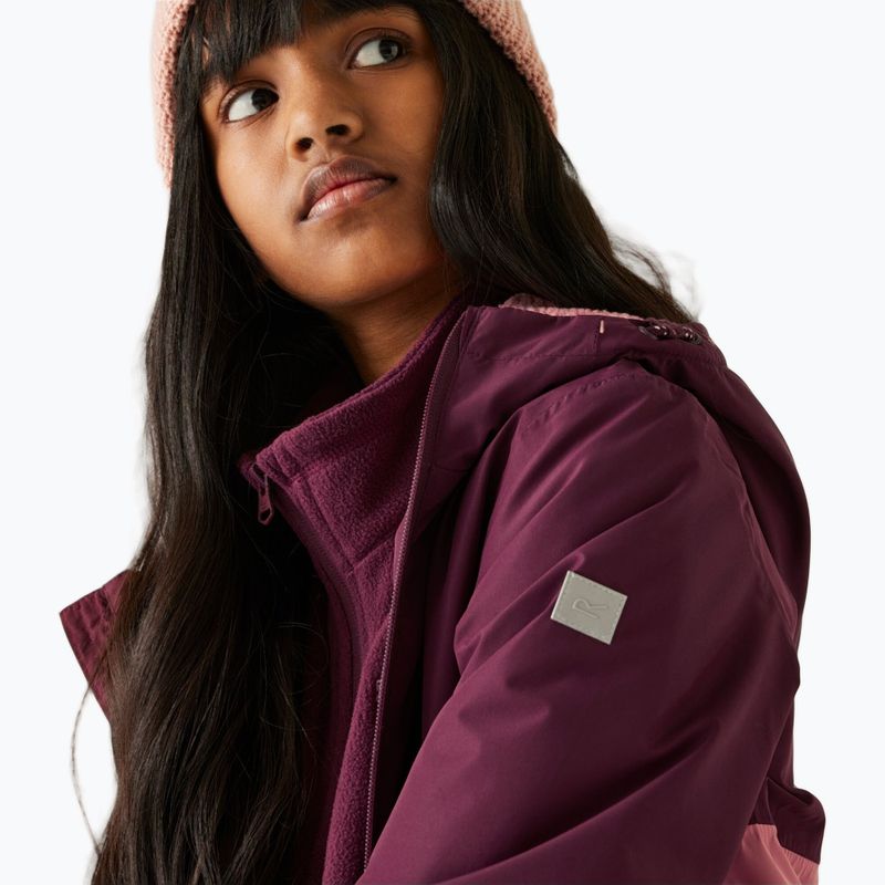 Kinder-Windjacke REGATTA Hillain Warm fig/dark pimento/dusty rose 5