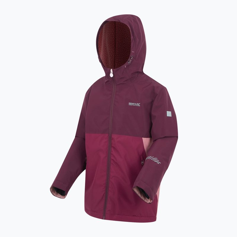 Kinder-Windjacke REGATTA Hillain Warm fig/dark pimento/dusty rose 9