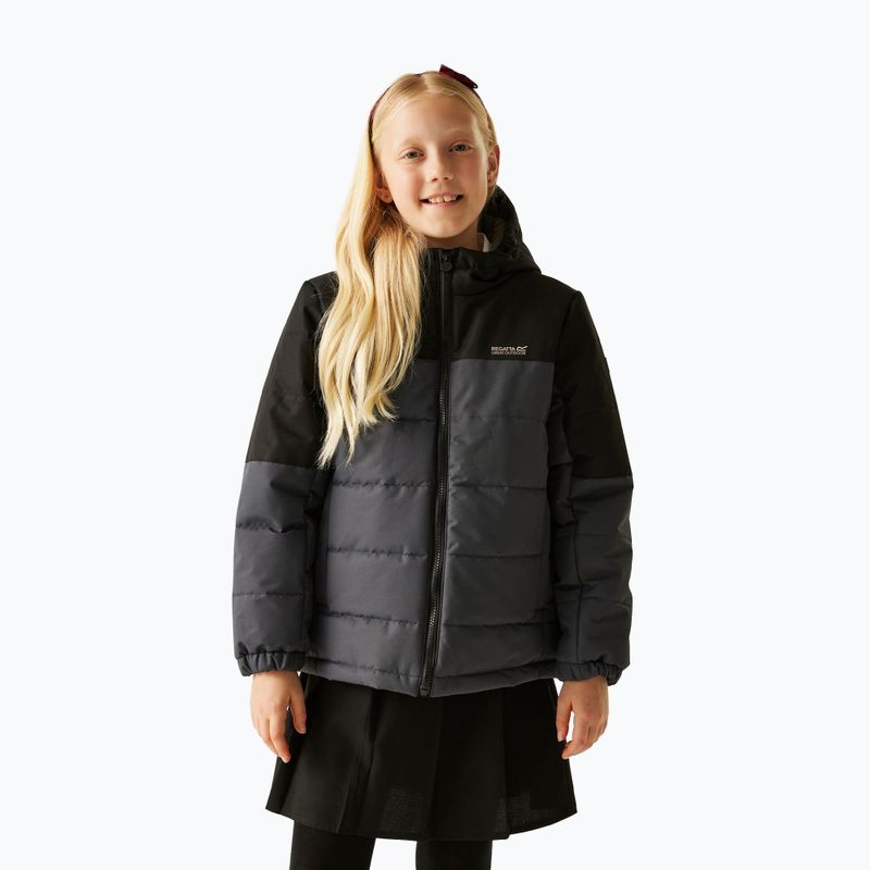 Gefütterte Kinderjacke REGATTA Lofthouse black/seal grey 4
