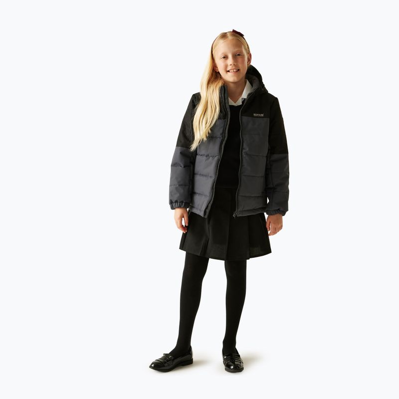 Gefütterte Kinderjacke REGATTA Lofthouse black/seal grey 5