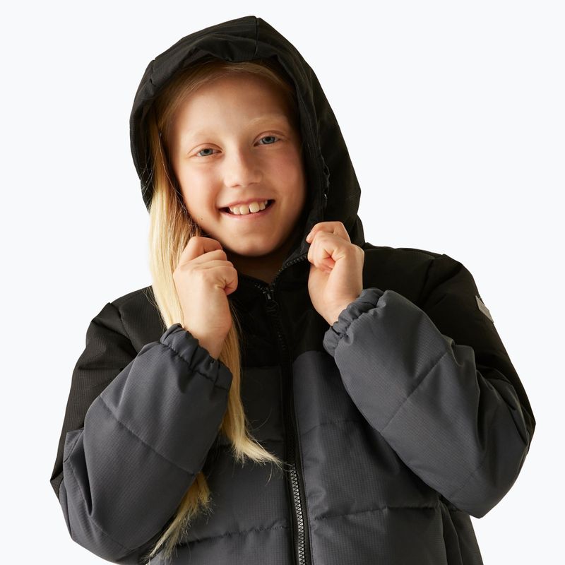 Gefütterte Kinderjacke REGATTA Lofthouse black/seal grey 7