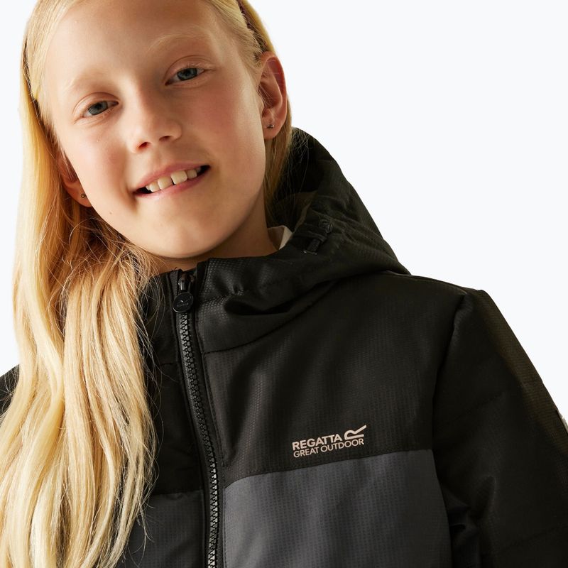Gefütterte Kinderjacke REGATTA Lofthouse black/seal grey 8