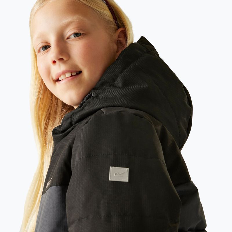 Gefütterte Kinderjacke REGATTA Lofthouse black/seal grey 9