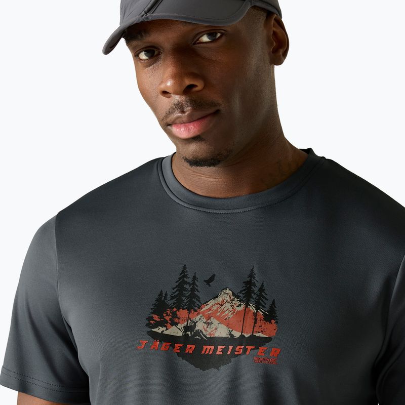 Trekkingshirt Herren REGATTA Fingal Slogan dark storm 4