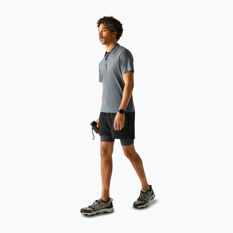 Herren-Trekkingshirt REGATTA Polo Maverikstretch dark storm 2