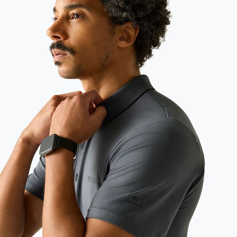 Herren-Trekkingshirt REGATTA Polo Maverikstretch dark storm 4