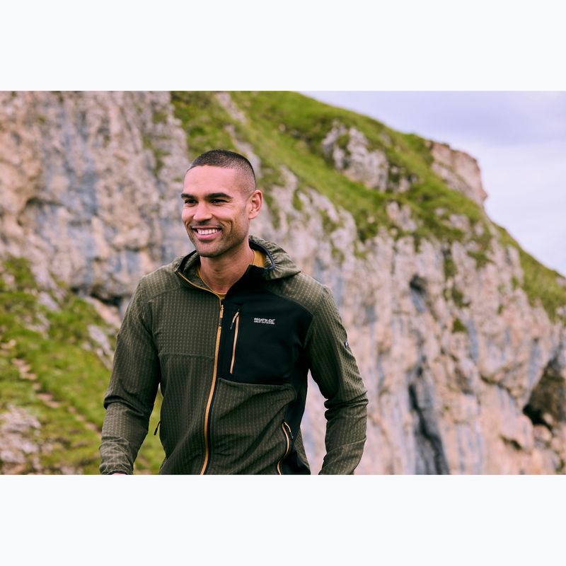 Fleecejacke für Herren REGATTA Alven dark khaki/black 8