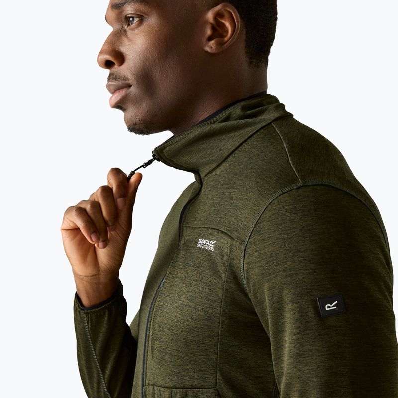 Herren-Trekkingsweatshirt REGATTA Hillden Midlayer dark khaki 4