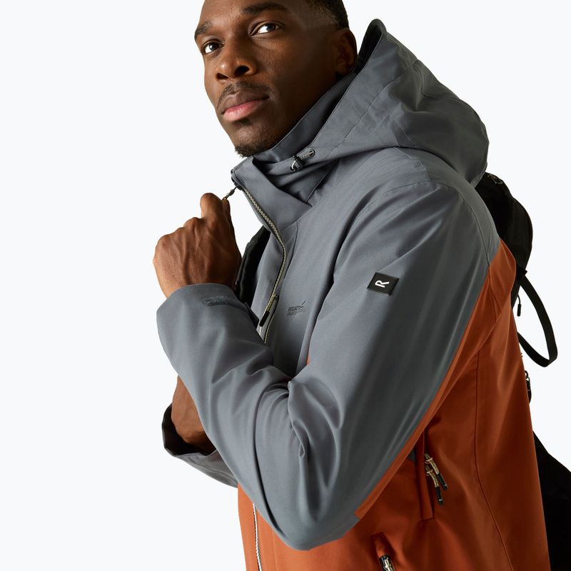 Herren-Regenjacke REGATTA Waterproof Shell Bosfield brick/dark storm 7