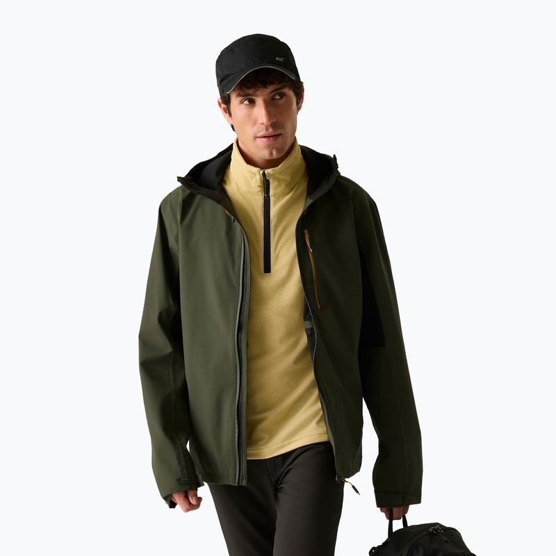 Herren-Regenjacke REGATTA Birchdale II dark khaki/black 5