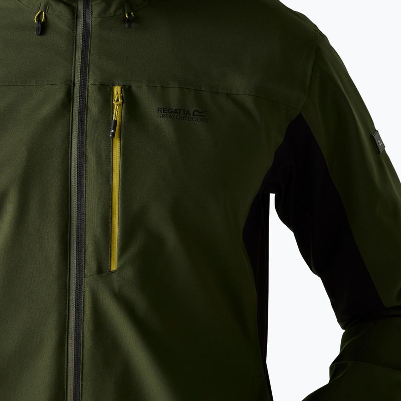 Herren-Regenjacke REGATTA Birchdale II dark khaki/black 9