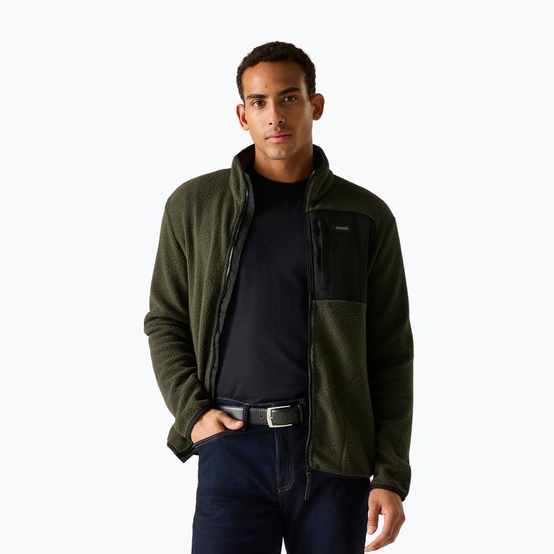 Fleecejacke für Herren REGATTA Frankie Borg dark khaki/black 4