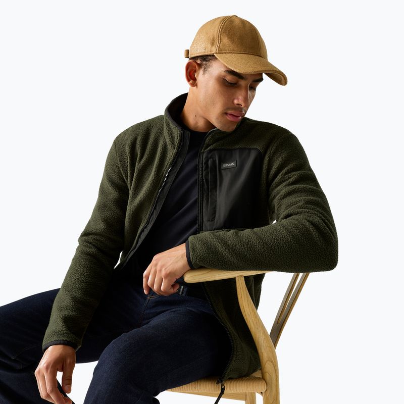 Fleecejacke für Herren REGATTA Frankie Borg dark khaki/black 5