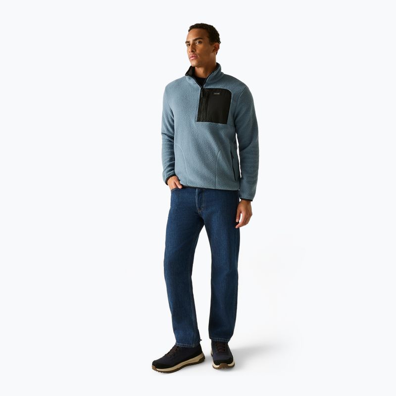 Fleecejacke für Herren REGATTA Frankie Borg Half Zip grey mirage/black 2