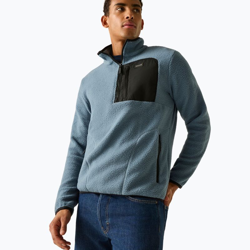 Fleecejacke für Herren REGATTA Frankie Borg Half Zip grey mirage/black 3