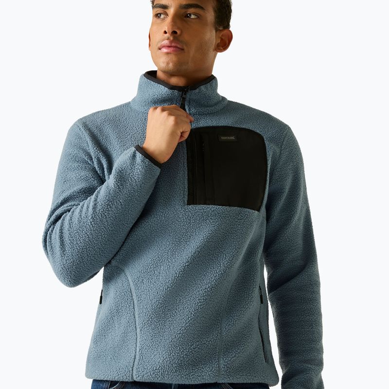 Fleecejacke für Herren REGATTA Frankie Borg Half Zip grey mirage/black 5