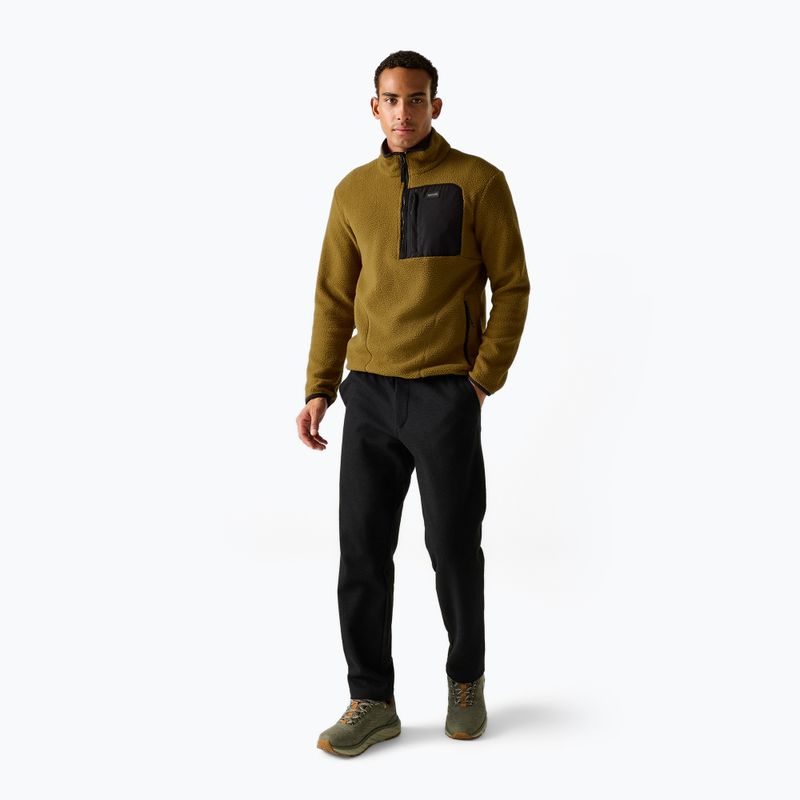 Fleecejacke für Herren REGATTA Frankie Borg Half Zip rich tan/black 2