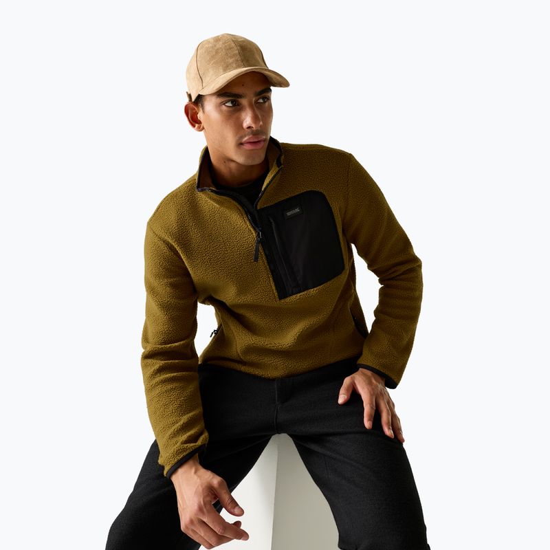 Fleecejacke für Herren REGATTA Frankie Borg Half Zip rich tan/black 4