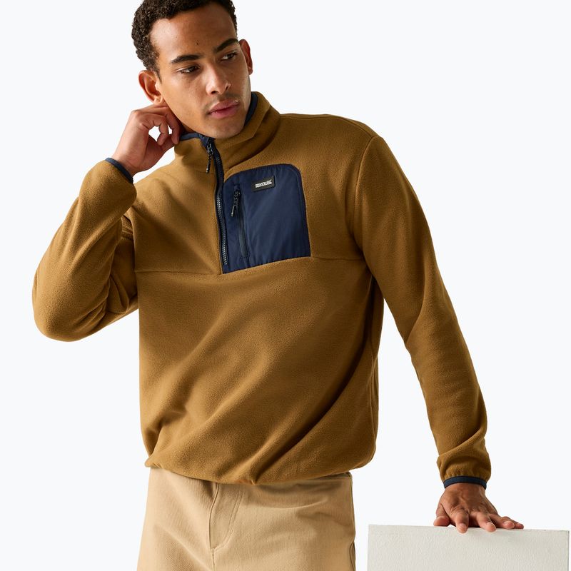 Fleecejacke für Herren REGATTA Frankie Half Zip rich tan/navy 4
