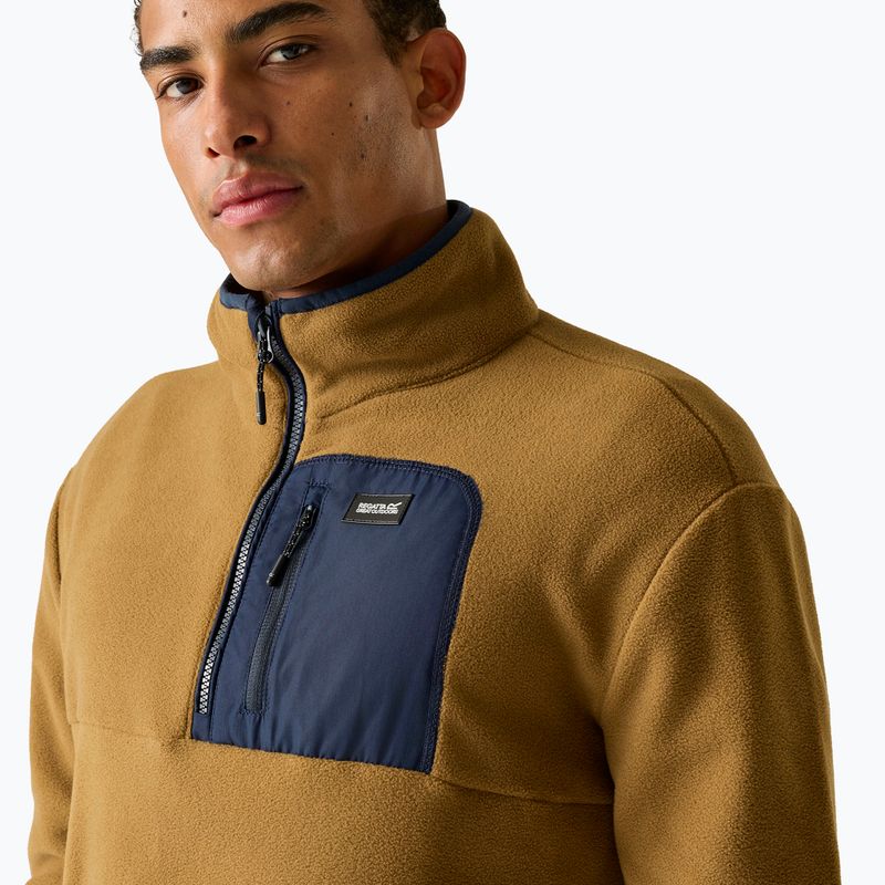 Fleecejacke für Herren REGATTA Frankie Half Zip rich tan/navy 6