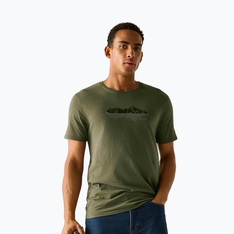 Herren-Shirt Regatta ClineIX dark khaki mountain reflect