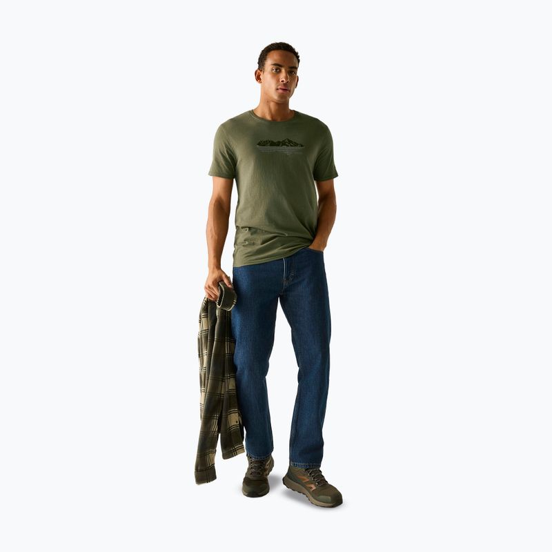 Herren-Shirt Regatta ClineIX dark khaki mountain reflect 2