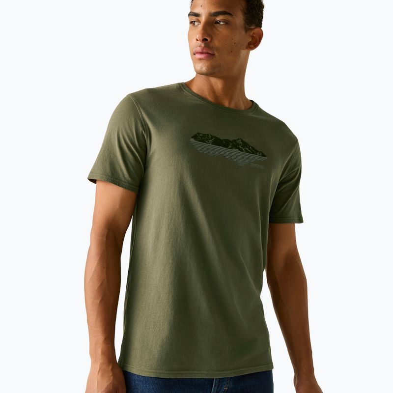 Herren-Shirt Regatta ClineIX dark khaki mountain reflect 3