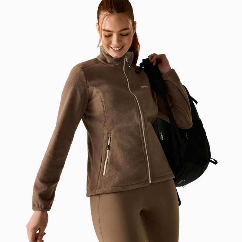 Fleecejacke für Damen Regatta Floreo IV mocha/light vanilla 3