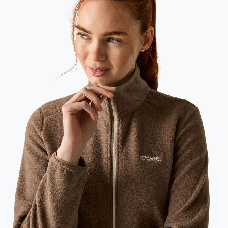 Fleecejacke für Damen Regatta Floreo IV mocha/light vanilla 6