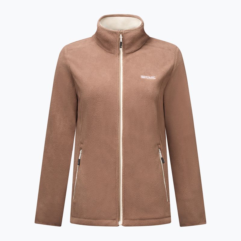 Fleecejacke für Damen Regatta Floreo IV mocha/light vanilla 7