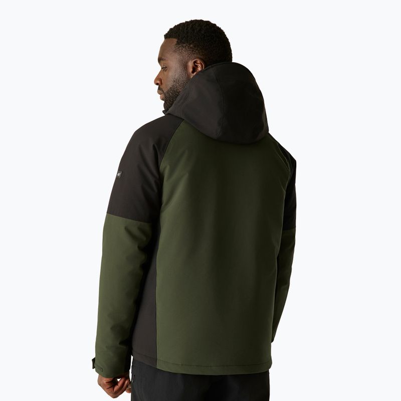 Herren-Regenjacke REGATTA Highton Stretch Padded dark khaki/black 3