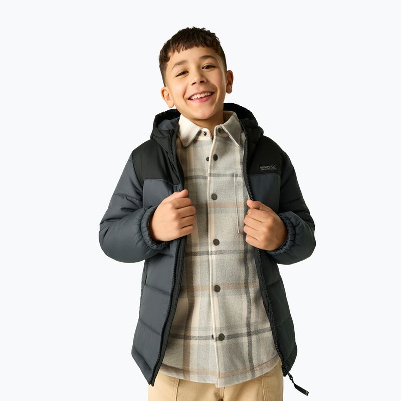 Gefütterte Kinderjacke REGATTA Lofthouse black/seal grey 3