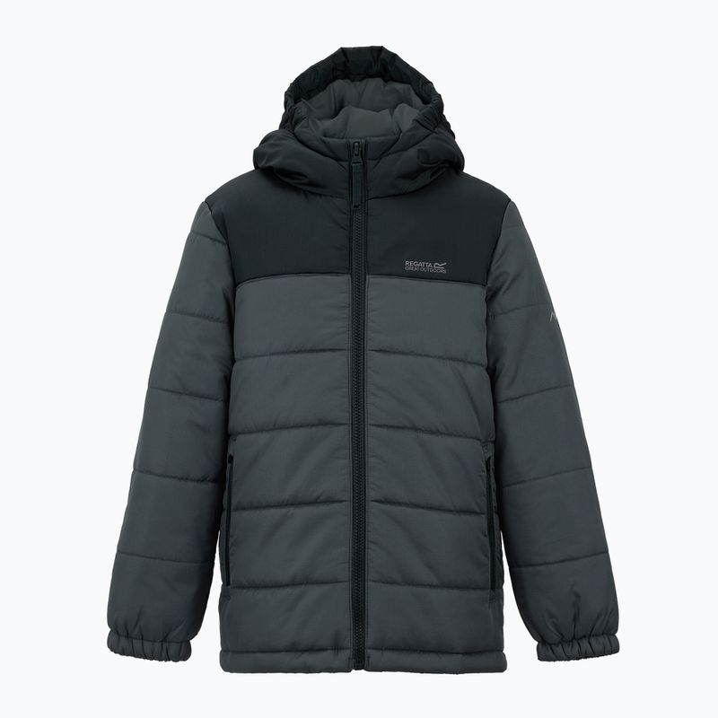 Gefütterte Kinderjacke REGATTA Lofthouse black/seal grey 8