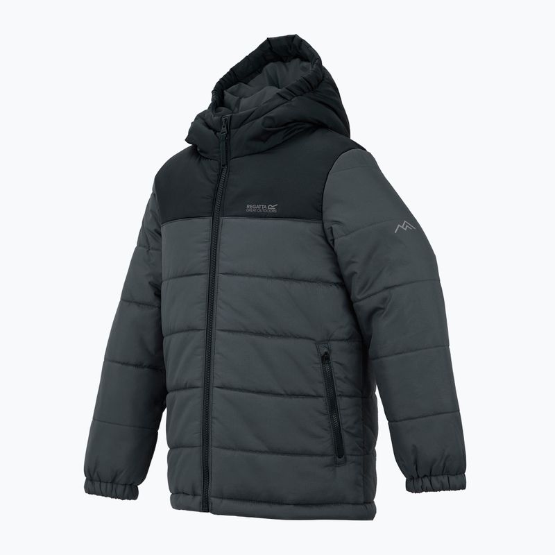 Gefütterte Kinderjacke REGATTA Lofthouse black/seal grey 10