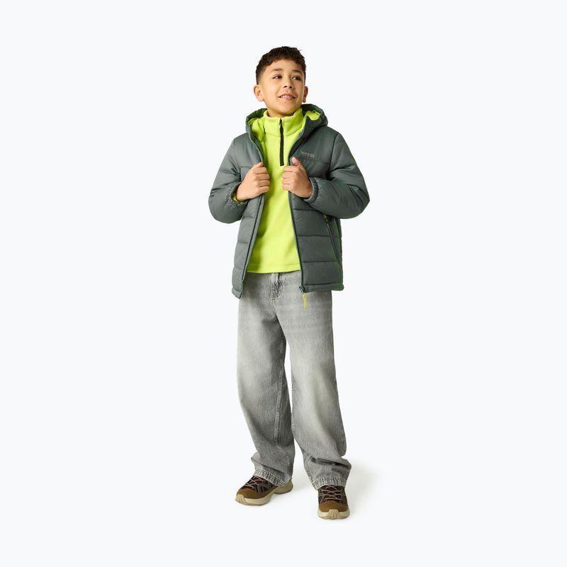 Gefütterte Kinderjacke REGATTA Lofthouse dark forest green/wild lime 3