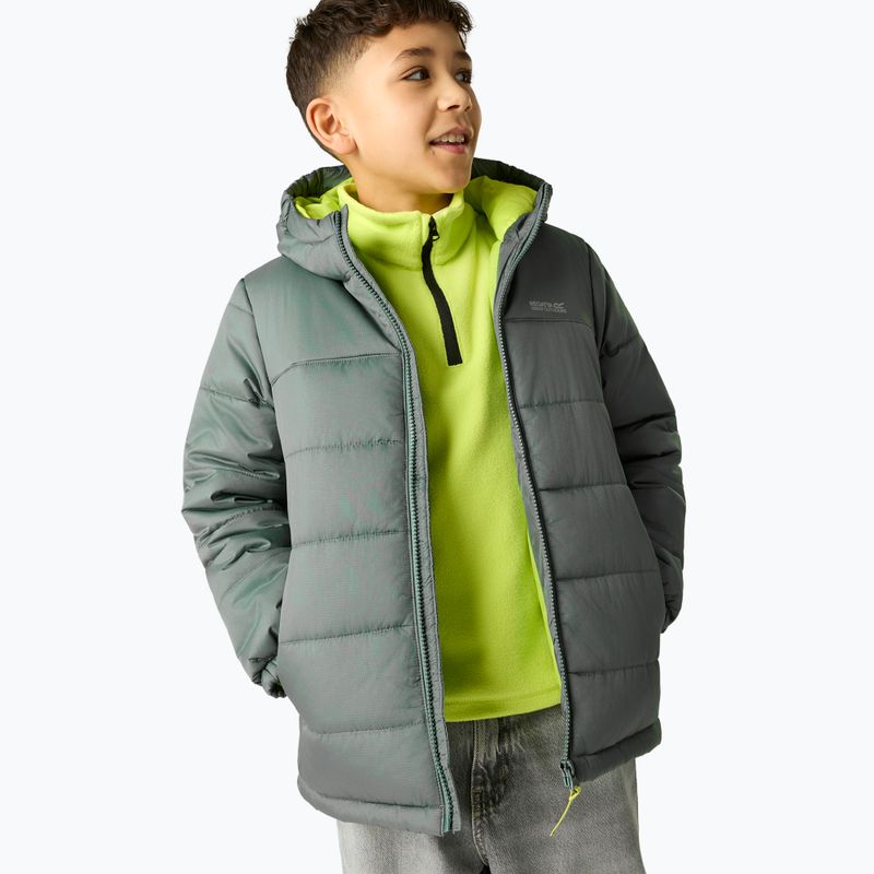 Gefütterte Kinderjacke REGATTA Lofthouse dark forest green/wild lime 6