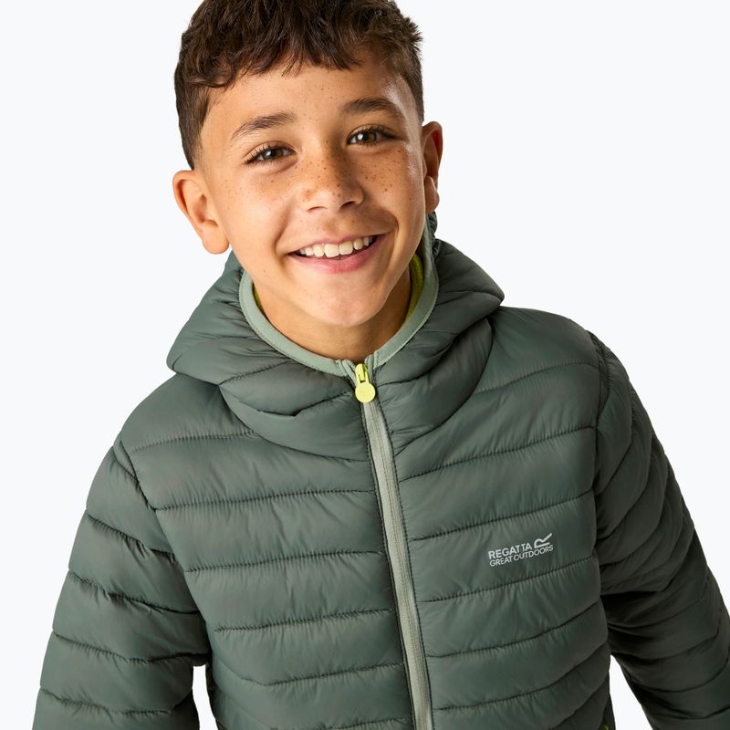 Gefütterte Kinderjacke REGATTA Lofthouse dark forest green/wild lime 8