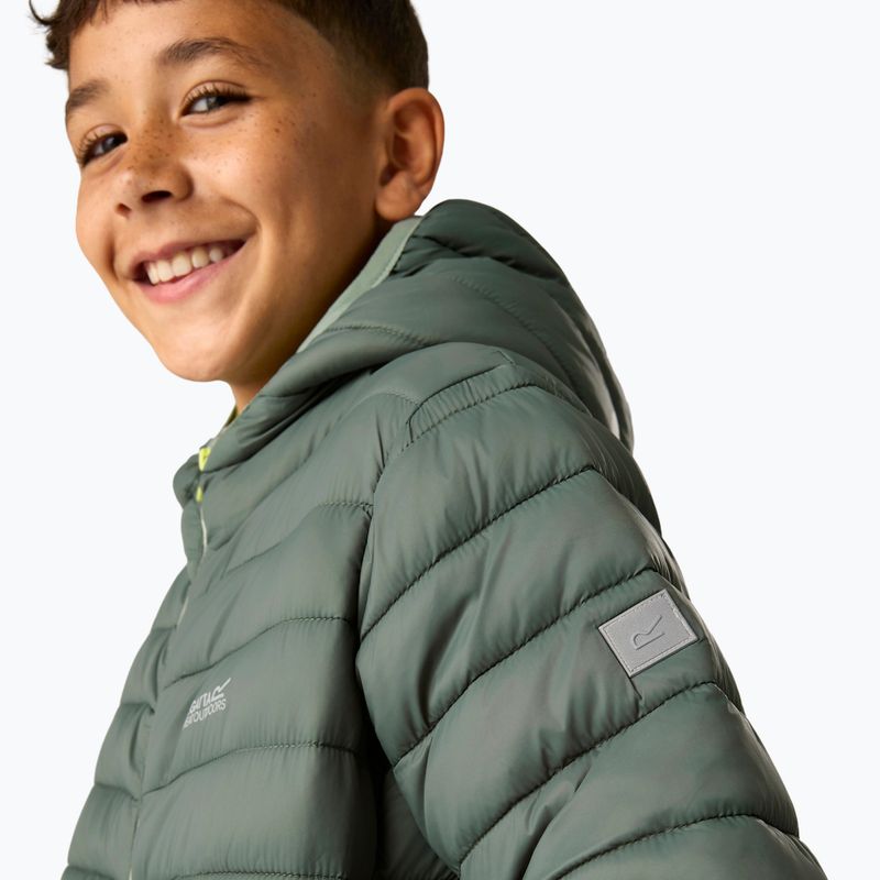 Gefütterte Kinderjacke REGATTA Lofthouse dark forest green/wild lime 9