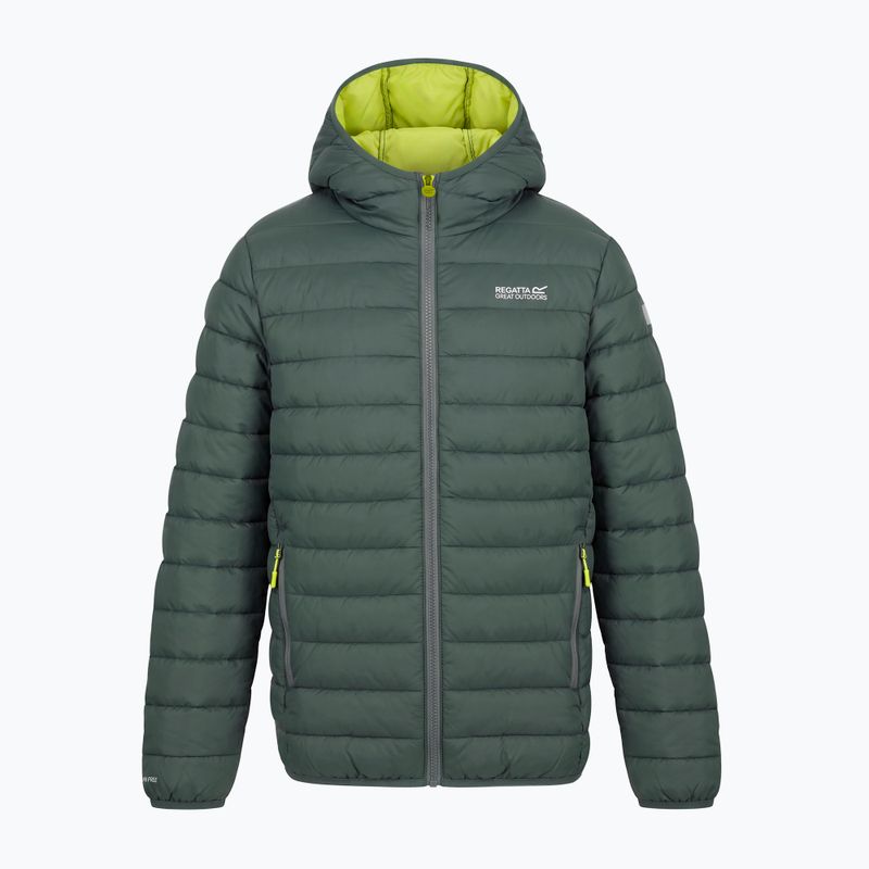 Gefütterte Kinderjacke REGATTA Lofthouse dark forest green/wild lime 13