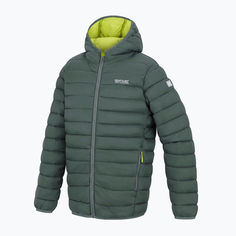 Gefütterte Kinderjacke REGATTA Lofthouse dark forest green/wild lime 15