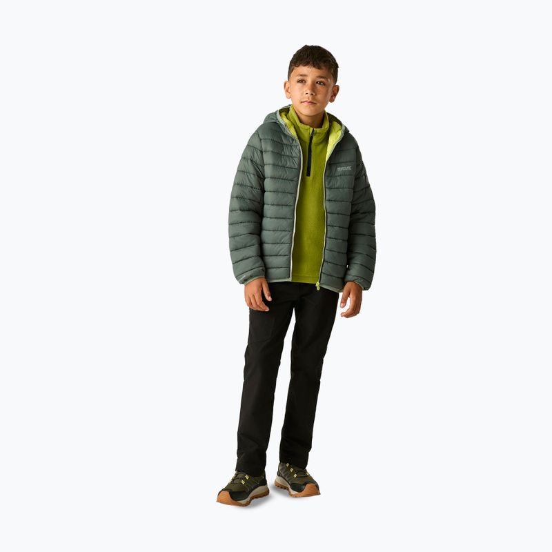 Daunenjacke für Kinder REGATTA Hooded Marizion dark forest green/wild lime 2