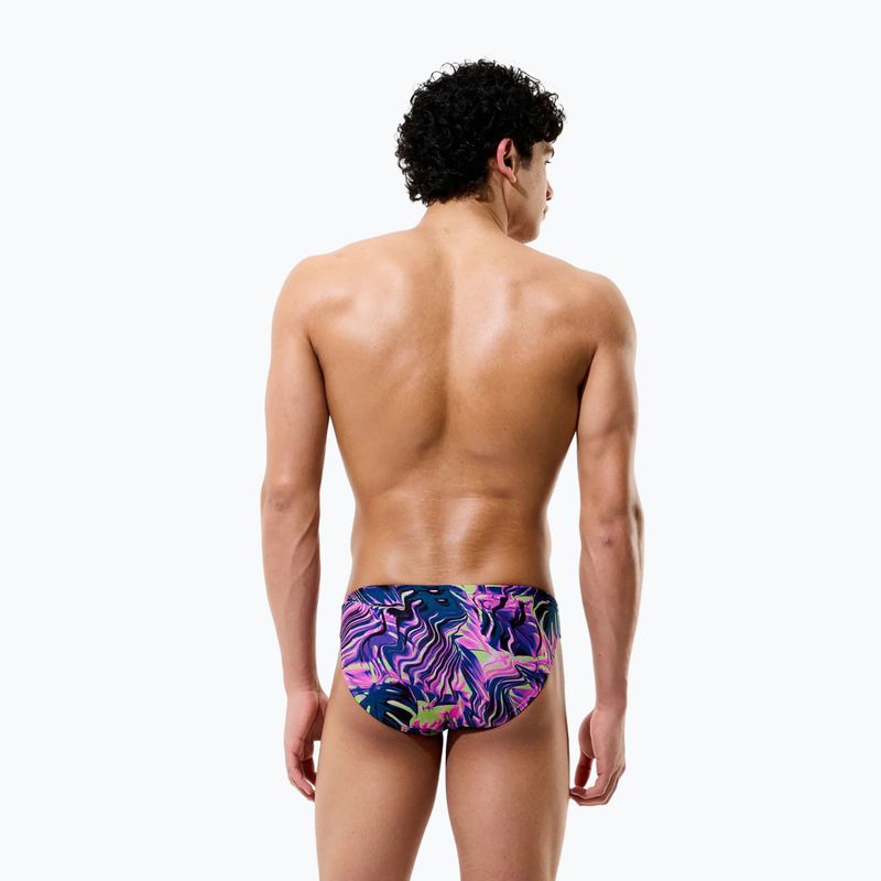 Herren-Schwimmhose Speedo Printed Brief techno jungle/orchid shine 4