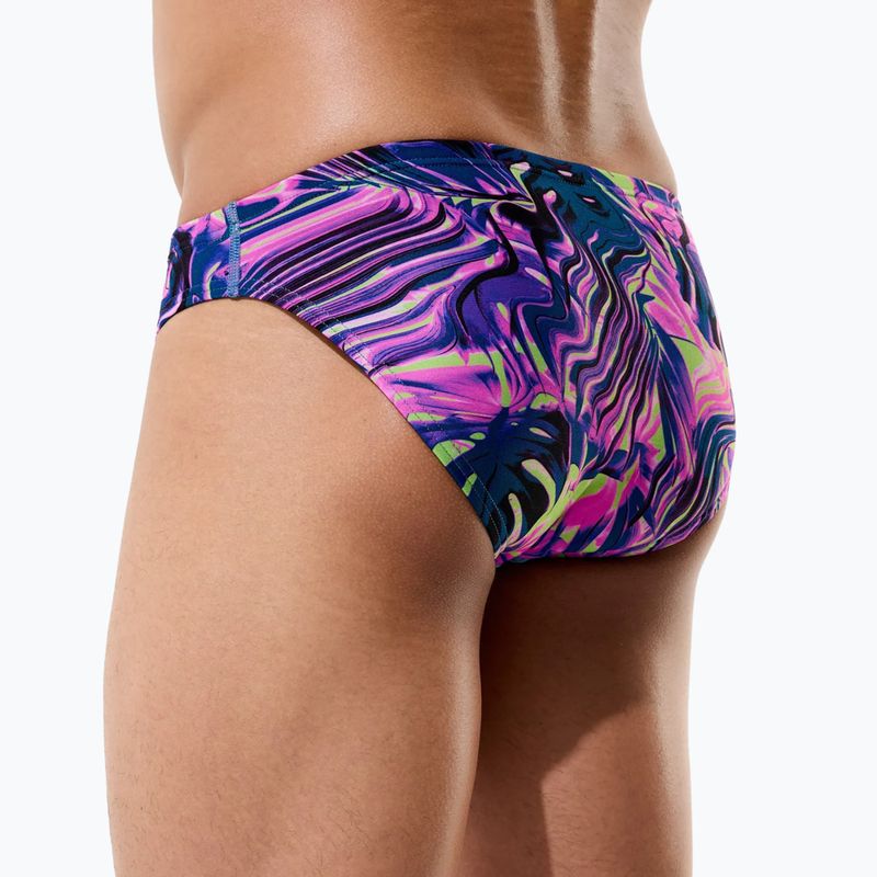 Herren-Schwimmhose Speedo Printed Brief techno jungle/orchid shine 7
