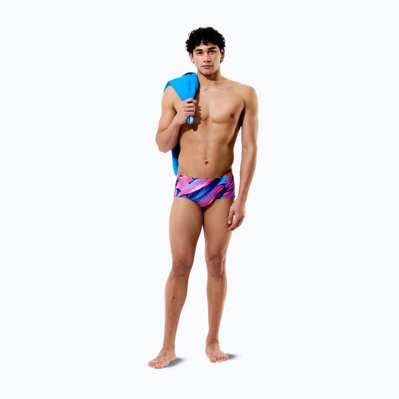 Herren-Badeboxershorts Speedo Printed 13.5 cm Brief brushy glitch/hope 4