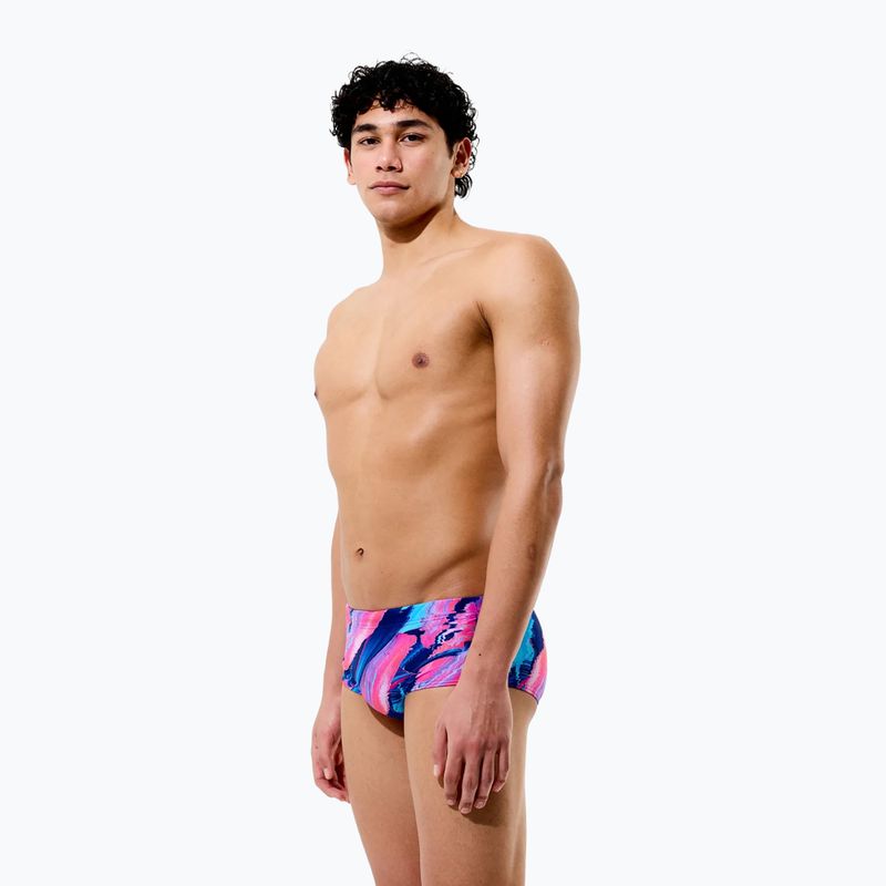 Herren-Badeboxershorts Speedo Printed 13.5 cm Brief brushy glitch/hope 6