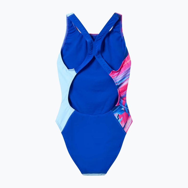 Damen-Einteiler Badeanzug Speedo FL Placement Printed Powerback brushy shadows/cruise 8