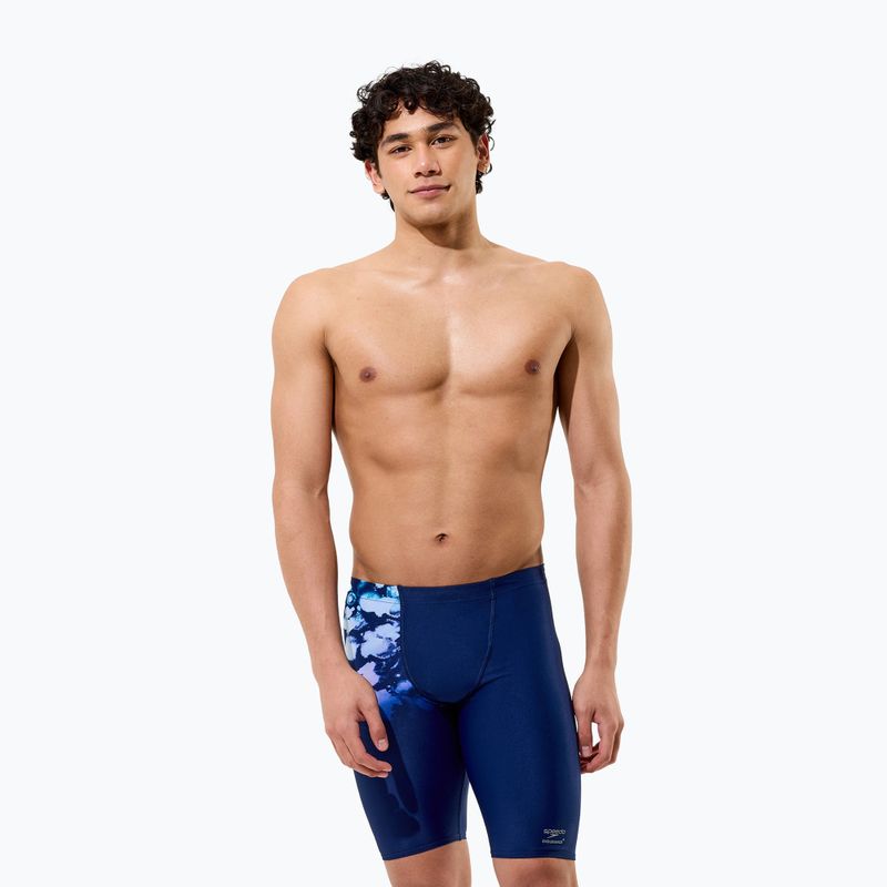 Herren-Schwimmjammer Speedo Placement Printed Jammer moonglow smoke/navy 3